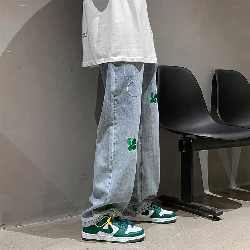 Embroidered Street Jeans