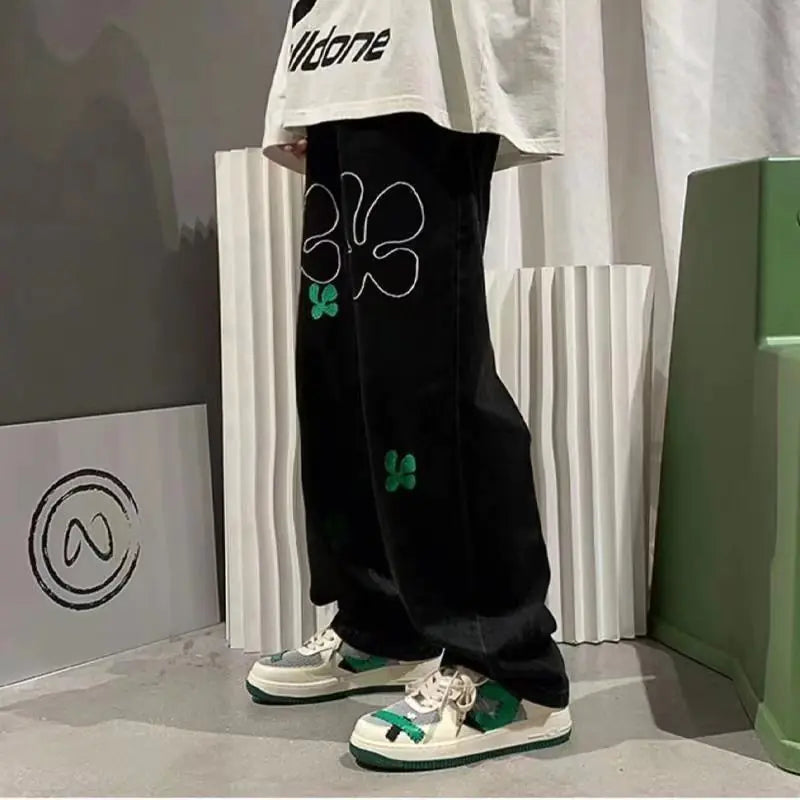 Embroidered Street Jeans