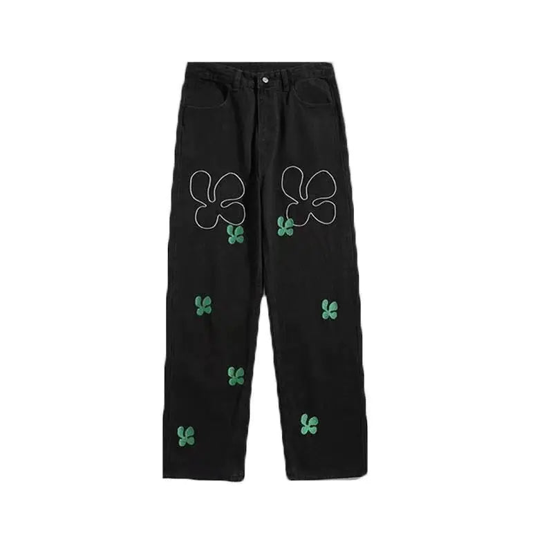 Embroidered Street Jeans