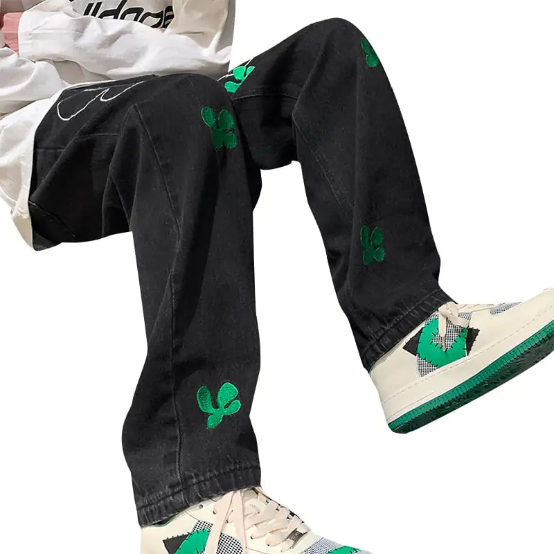Embroidered Street Jeans