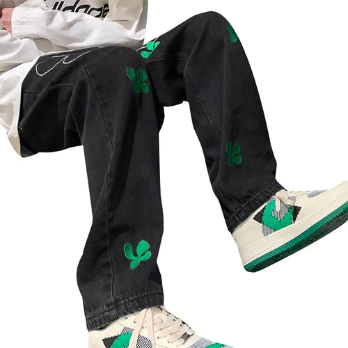 Embroidered Street Jeans