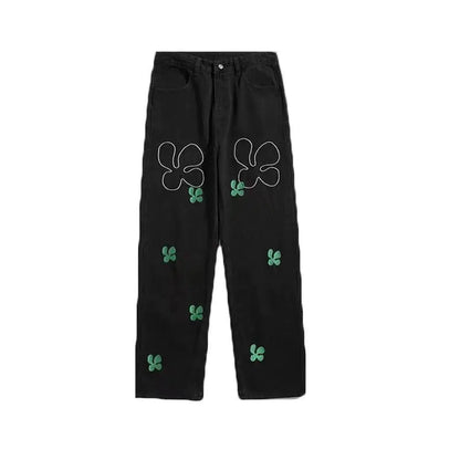 Embroidered Street Jeans