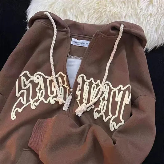 Vintage Hoodie Street Wear